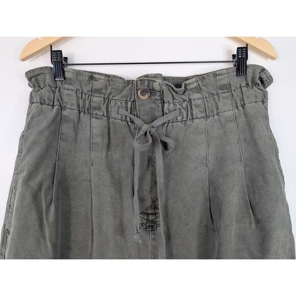 EUC Free People Margate Pleated Pull On Elastic Trouser Pants Green Sugar Kelp - Picture 3 of 9